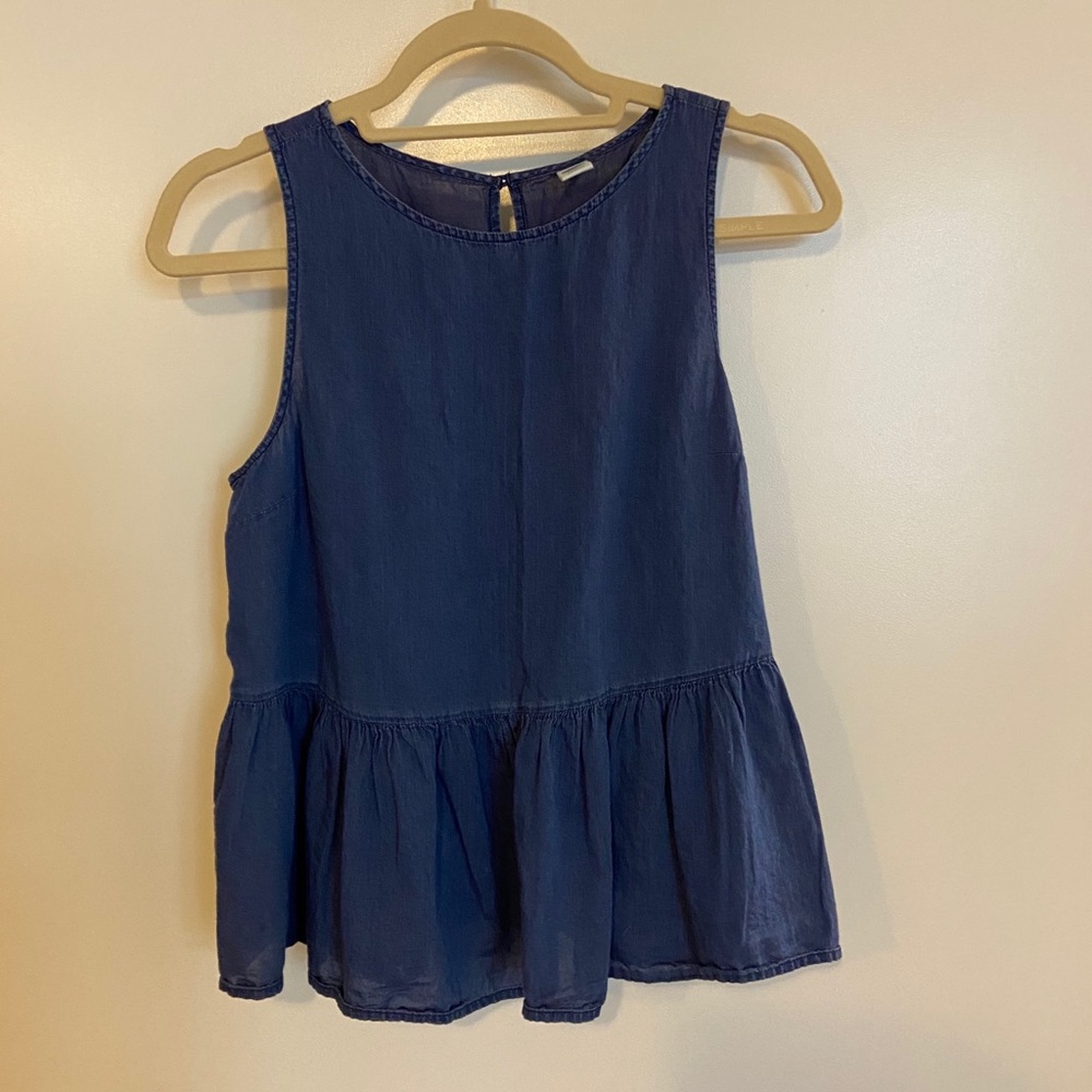 Old navy denim peplum top